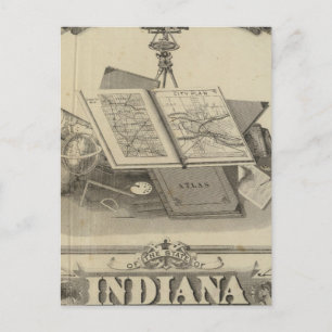De staat Indiana Briefkaart