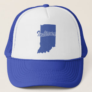 De staat Indiana Shape Trucker Hat Pet