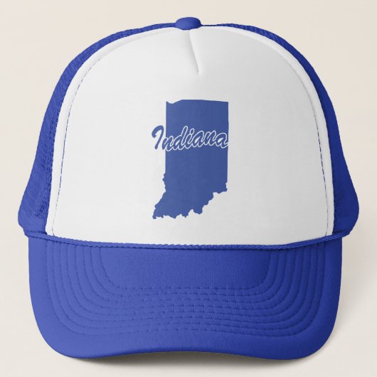 De staat Indiana Shape Trucker Hat Pet (Voorkant)