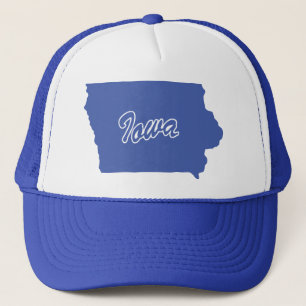 De staat Iowa Shape Trucker Hat Pet