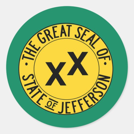De staat Jefferson Ronde Sticker (Voorkant)