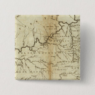 De staat Kentucky Vierkante Button 5,1 Cm