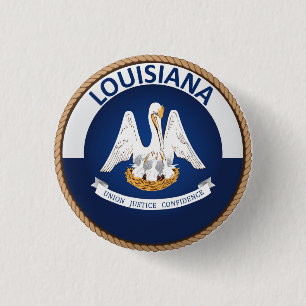de staat Louisiana Flag Seal Button
