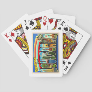 De staat Louisiana groot Briefkaart Pokerkaarten