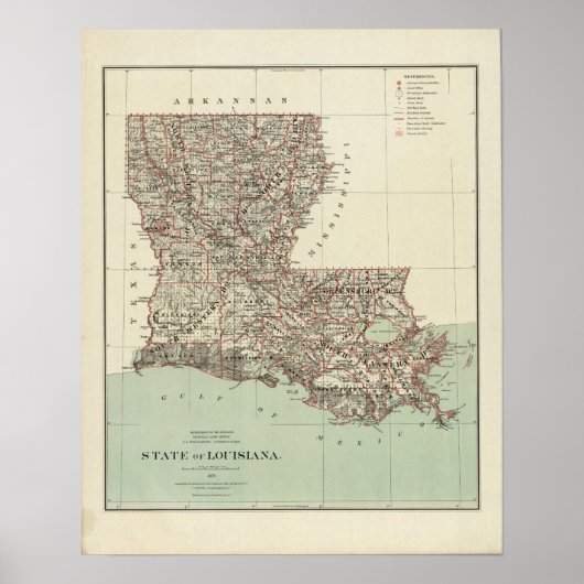 De staat Louisiana Poster (Voorkant)