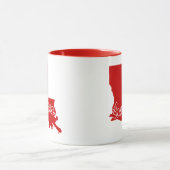 De staat Louisiana Shape Red Mok (Midden)