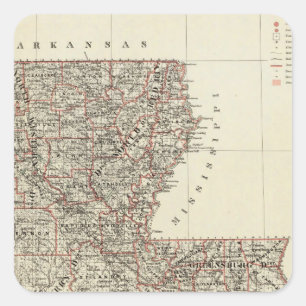 De staat Louisiana Vierkante Sticker