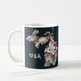 De staat Michigan en Apple Blossoms Koffiemok