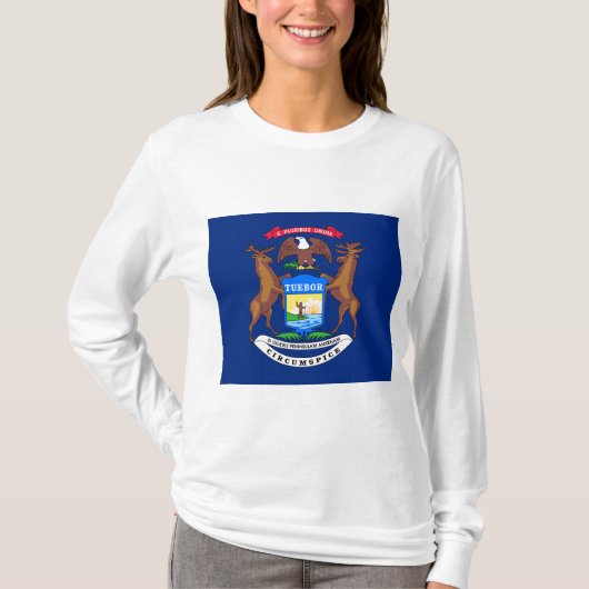 De staat Michigan Flag T-shirt (Voorkant)