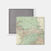 De staat Michigan Magneet (Voorkant / Achterkant)