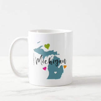 De staat Michigan met hart Koffiemok