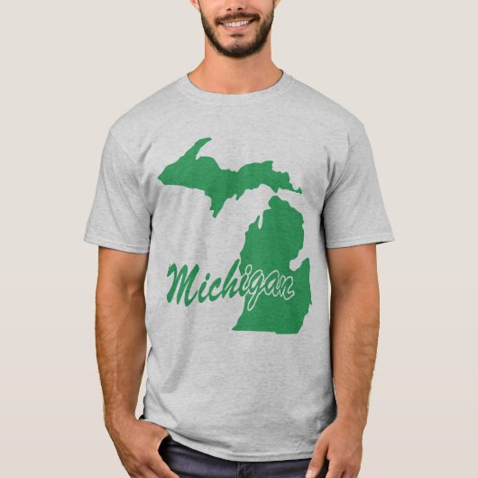 De staat Michigan Shape T-shirt (Voorkant)