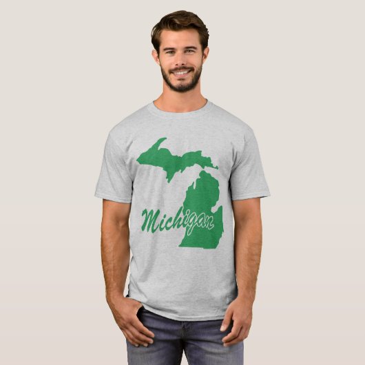 De staat Michigan Shape T-shirt (Voorkant volledig)