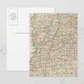 De staat Mississippi Briefkaart (Voorkant / Achterkant)