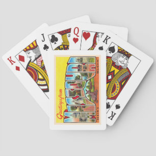 De staat Missouri MO groot Briefkaart Pokerkaarten