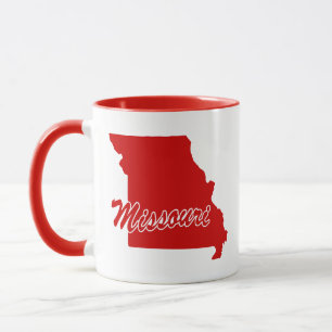 De staat Missouri Shape Red Mok