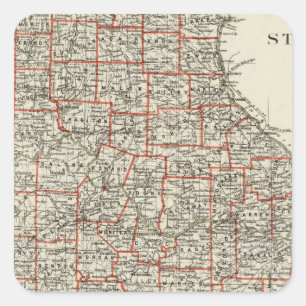 De staat Missouri Vierkante Sticker