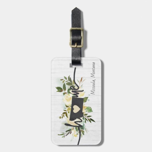 De staat Montana heeft uw rustieke thuisstad geper Bagagelabel (Voorkant verticaal)