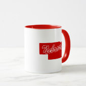 De staat Nebraska Shape Red Mok (Voorkant rechts)