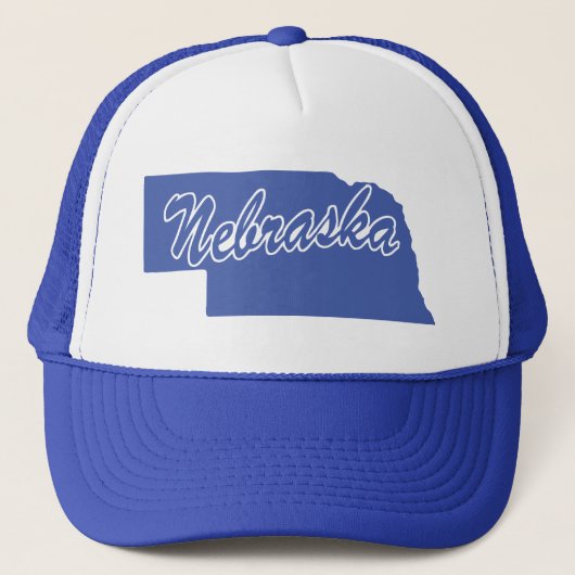 De staat Nebraska Shape Trucker Hat Pet (Voorkant)