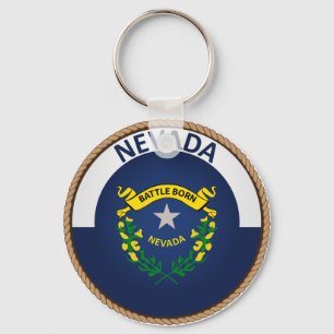de staat Nevada-vlaggenzegel Sleutelhanger