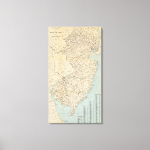 De staat New Jersey, 1877 Canvas Afdruk