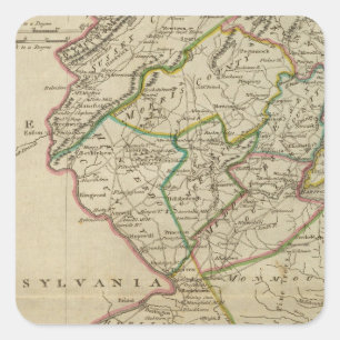 De staat New Jersey 3 Vierkante Sticker