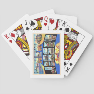 De staat New Jersey groot Briefkaart met grote le Pokerkaarten
