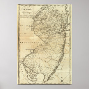 De staat New Jersey Poster