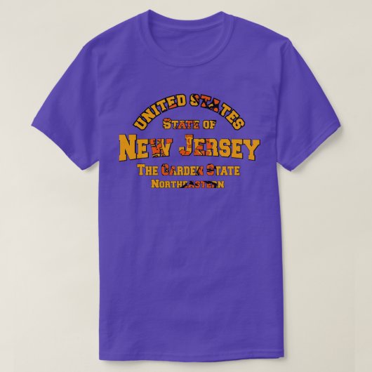 De staat New Jersey T-shirt (Design voorkant)