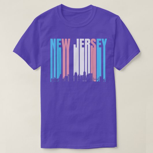 De staat New Jersey Trans Pride Flag Transgender T-shirt (Design voorkant)