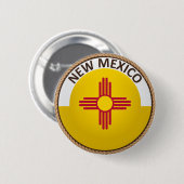 De staat New Mexico Flag Seal Button (Voorkant /achterkant)