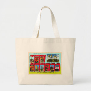 De staat New Mexico groot Briefkaart met grote le Tote Bag