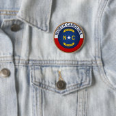 De staat North Carolina Flag Seal Button (In situ)