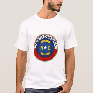 De staat North Carolina Flag Seal T-Shirt