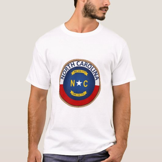 De staat North Carolina Flag Seal T-Shirt (Voorkant)