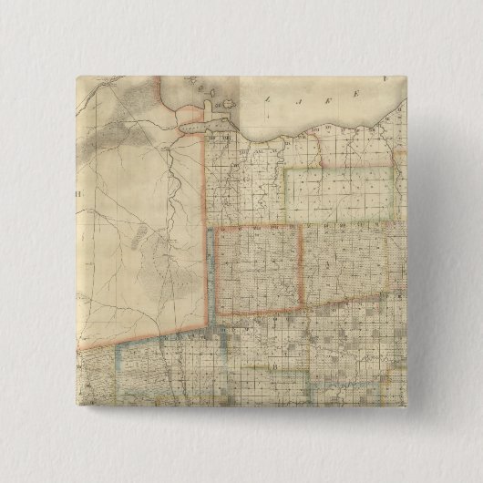 De staat Ohio 2 Vierkante Button 5,1 Cm (Voorkant)