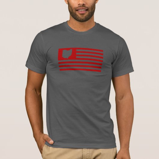 De staat Ohio - Amerikaanse vlag T-shirt (Voorkant)