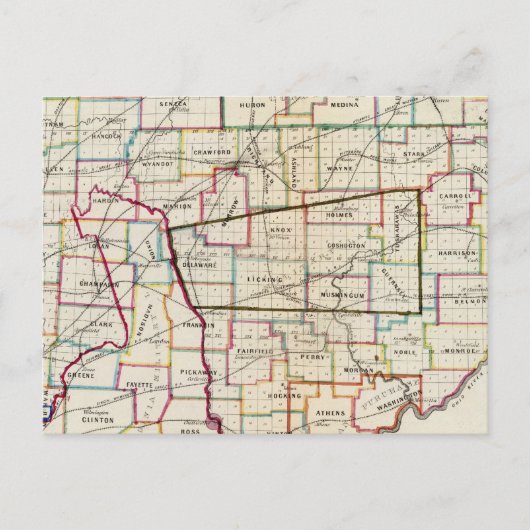 De staat Ohio Briefkaart (Voorkant)