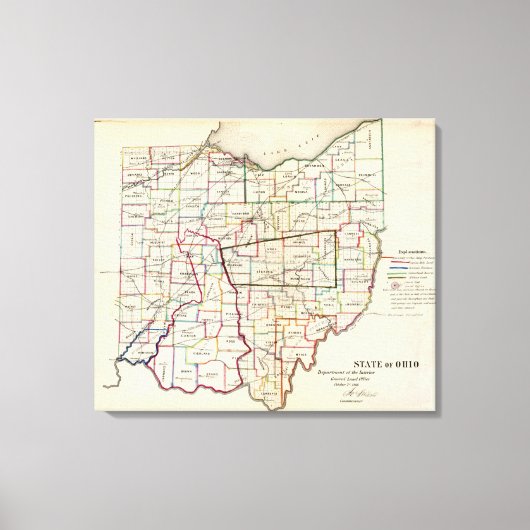 De staat Ohio Canvas Afdruk (Voorkant)