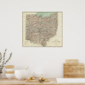 De staat Ohio Poster (Keuken)