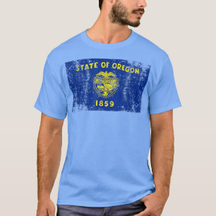 De staat Oregon Flag Shirt Retro Mannen Vrouwen