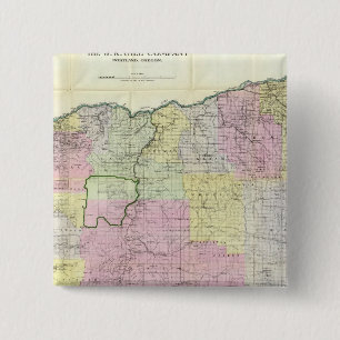 De staat Oregon Vierkante Button 5,1 Cm