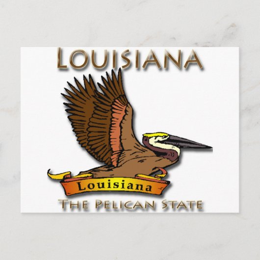 de staat Pelican Louisiana Pelican Briefkaart (Voorkant)