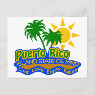De staat Puerto Rico Mind briefkaart