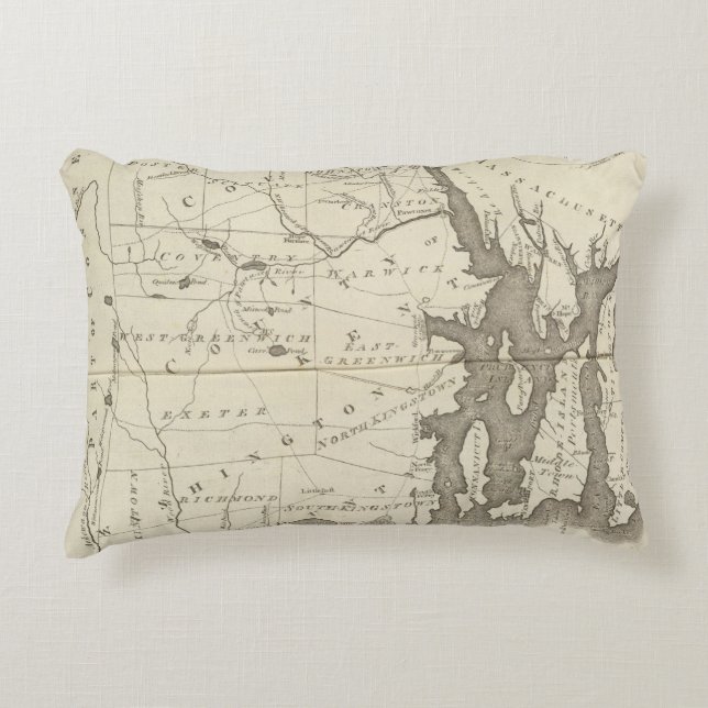 De staat Rhode Island Accent Kussen (Voorkant)