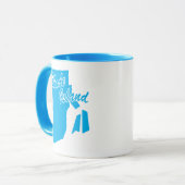 De staat Rhode Island Shape Mok (Voorkant links)