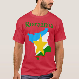 De staat Roraima Kaart Vlag Brazilië T-shirt