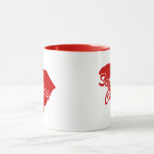 De staat South Carolina Shape Red Mok (Midden)
