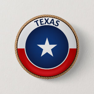 De staat Texas Flag Seal Button